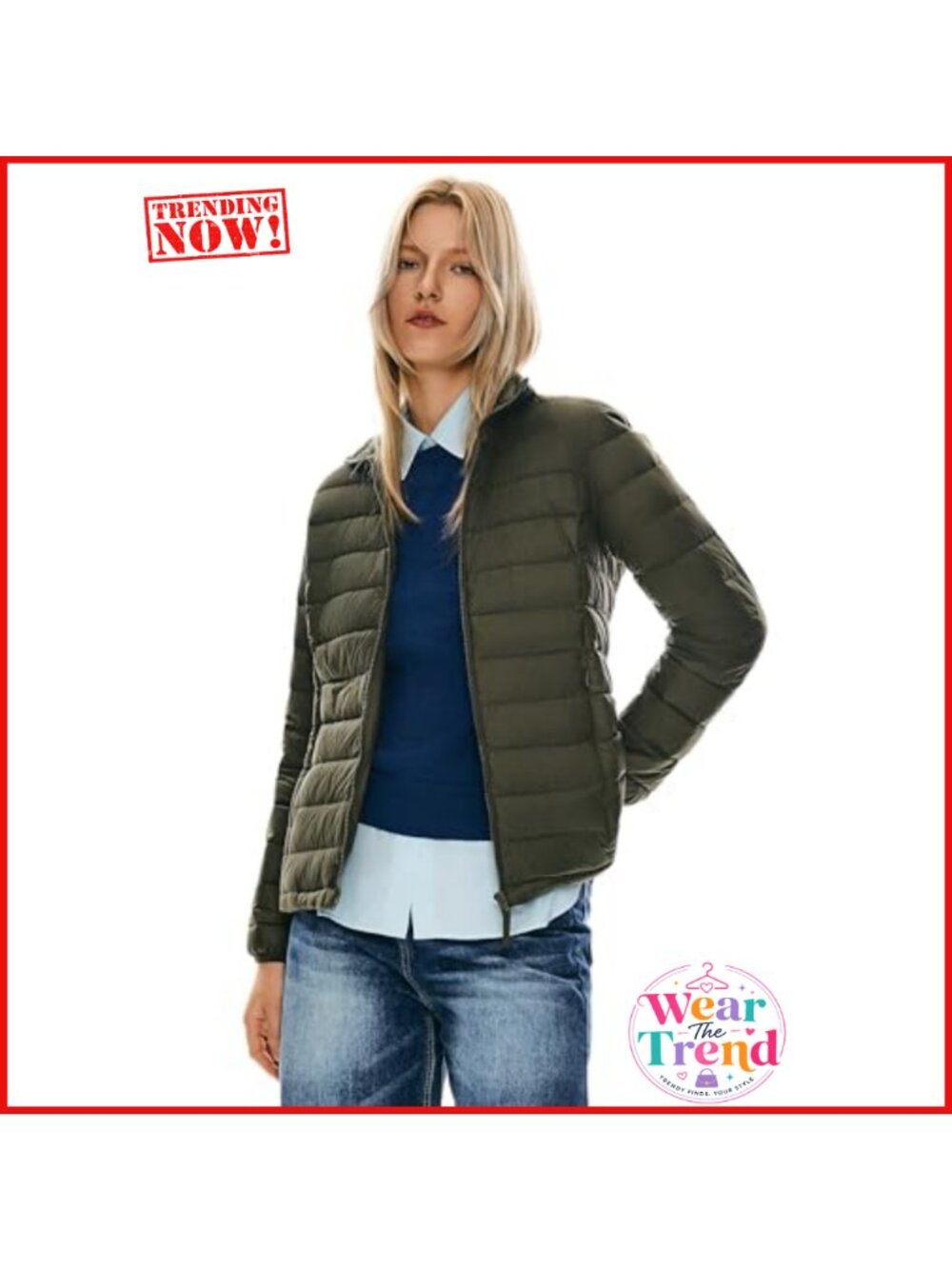 Lightweight Packable Down Puffer Jacket Quilted Coat Stand Collar